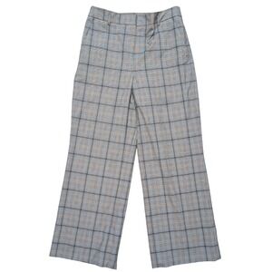 RW&CO Size 6 Grey Plaid Straight Leg High Rise Dress Pants Office Business